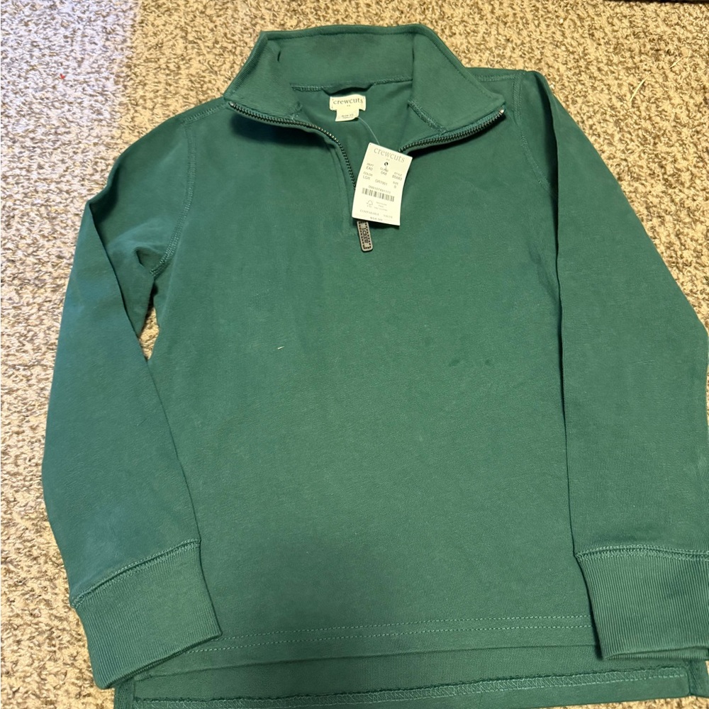 Crewcuts Green Quarter-Zip Top